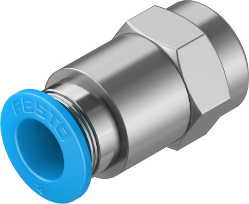 [QSF-1/8-8-B] RACOR RAPIDO RECTO / ROSCA INT. G1/8 - RACOR 8MM / C/ HEXAGONO EXT