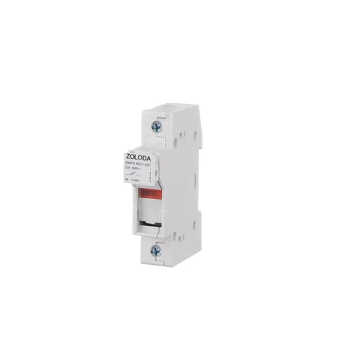 [BMFN 8X31 LBT] PORTAFUS 1P P/FUS  8X 31MM C/INDIC FUSION LED 12-60VCA/VCC P/RIEL 35MM   368.005   368005