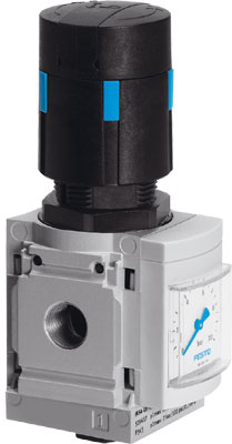 [MS4-LR-1/4-D6-AS] REGULADOR DE PRESION / REGULACION 0.3-7 BAR / ROSCA G1/4 / ACCIONAMIENTO MANUAL / CIERRE CON LLAVE