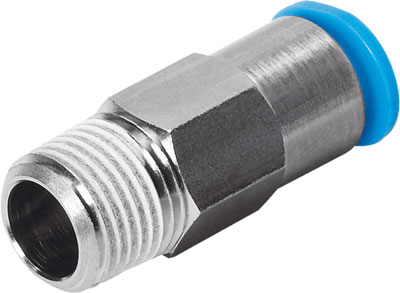 [QSK-1/8-6] RACOR RAPIDO AUTOBLOCANTE RECTO / ROSCA R1/8 - RACOR 6MM
