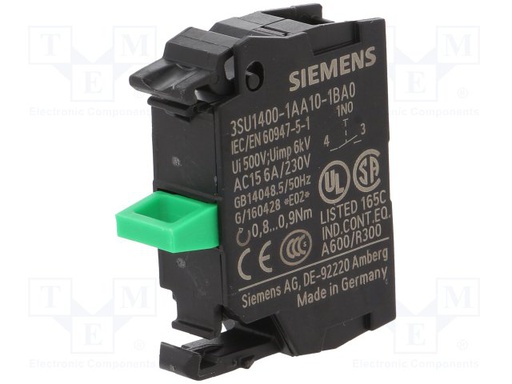 [100350617] BLOQUE CONTACTO ACT 1NA PARA PULSADOR O PERILLA    3SU1400-1AA10-1BA0