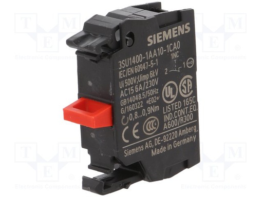 [100350618] BLOQUE CONTACTO ACT 1NC PARA PULSADOR O PERILLA   3SU1400-1AA10-1CA0