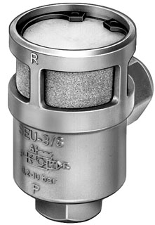 [SEU-3/8] VALVULA DE ESCAPE RAPIDO / ROSCA G3/8 / C/ SILENCIADOR / CAUDAL NOM. 2280L/MIN / PRESION FUNC. 0.2-10 BAR