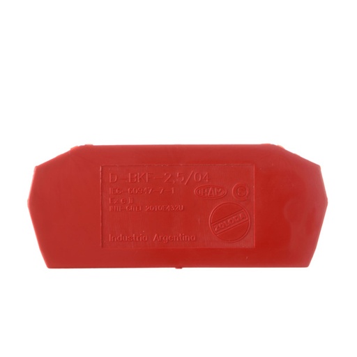 [D-BKF-2,5/04-RO] TAPA P/BORNE A RESORTE 2.5-4MM2 ROJO   130.010