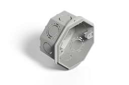 [180014] CAJA EMB OCTOGONAL CHICA PVC  C/OREJA PLASTICA