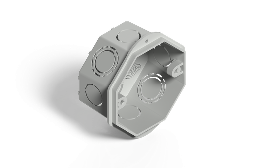 [180014] (DISCONT VER# 73084) CAJA EMB OCTOGONAL CHICA PVC  C/OREJA PLASTICA