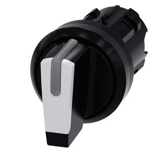 [100353764] SELECTORA ILUMINABLE 3 POS C/RETEN NEGRA SEÑALADOR BLANCO PLASTICO   3SU1002-2BL60-0AA0