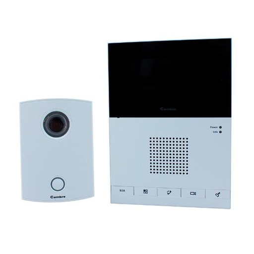 [182585] KIT PORTERO VISOR ANALOGICO 4.3" COLOR BLANCO