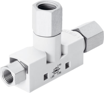 [VN-14-L-T4-PI4-VI5-RI5] GENERADOR DE VACIO / FORMA T / GRAN ASPIRACION / ROSCA ALIM. G1/8 - VACIO/ESCAPE G1/4