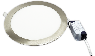 [183110] (OUTLET) EMBUTIDO LED CIRCULAR 20W LUZ DIA FRIA PLATIL / PLATA (NIQUEL MATE)