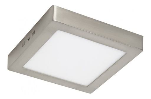 [183115] (OUTLET) PLAFON LED CUADRADO 8W LUZ DIA FRIA PLATIL / PLATA (NIQUEL MATE)