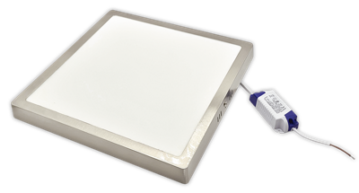 [183116] (OUTLET) PLAFON LED CUADRADO 25W LUZ DIA FRIA PLATIL / PLATA (NIQUEL MATE)