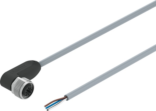 [NEBA-M12W5-U-5-N-LE4] CABLE / CONEX. IZQ. ZOCALO ACOD. M12 - 5P / CONEX. DER. EXT. ABIERTO 4 HILOS / LONG. 5M (Ex NEBU-M12W5-K-5-LE4 - 541329)