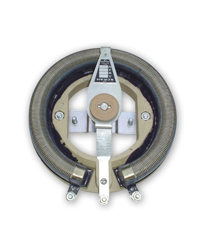 [90668] (CONSULTAR) REOSTATO 500W 35.5 OHMS TOROIDAL VITRIFICADO C/SOPORTE, CUADRANTE, PERILLA Y FUSIBLE TUBULAR VIDRIO