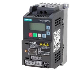 [100365871] VARIADOR V20 MONOF 0.75HP 0.55KW 3.2A SIN FILTRO 1AC 230V   CONTROL ESCALAR TAMAÑO FSAB   6SL3210-5BB15-5UV1