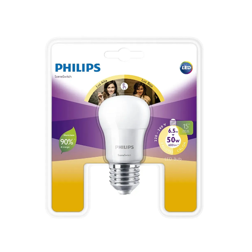 [929001209391] (CONSULTAR) LAMP LED SCENESWITCH 2STEP P45 6.5W (50W) E27 LUZ CALIDA 3000K 470LM   TIPO INCANDESCENTE 15000HS