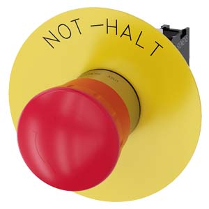 [100353805] PULSADOR GOLPE DE PUÑO DE EMERGENCIA DIAMETRO 40mm METALICO COMPLETO 1NC IP69K ROJO PULSAR-GIRAR   3SU1150-1HB20-1CH0