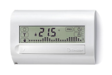 [91693] CRONOTERMOSTATO PANTALLA TACTIL PROGRAMABLE DIARIA COLOR BLANCO BRILLANTE (Control de temperatura con pila por dia TOUCH SCREEN TERMOSTATO)