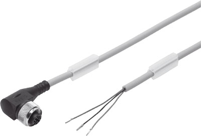 [NEBA-M12W5P-U-5-N-LE3] CABLE C/ CONEC. ACODADO / CONEX. IZQ. 5 CONTAC. - CONEX. DER. EXT. ABIERTO 3 HILOS / INDIC. LED - PNP / LONG. 5M   (Ex - NEBU-M12W5P-K-5-LE3 - 541369)