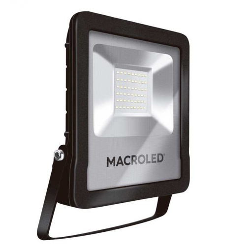 [92332] (DISCONT. ENVIARÁN CON CARCASA BLANCA PARA COMPLETAR PENDIENTES) PROYECTOR LED 50W 100-240V 25.000HS LUZ FRIA 6500K-4500LM IP65 (CONEC. A TIERRA P/GARANTIA)