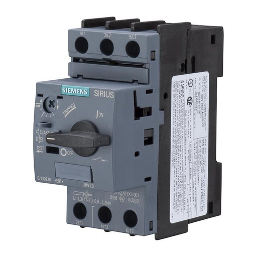 [100176232] GUARDAMOTOR SIRIUS INNOVATIONS, S00, CLASE 10, REGULACIÓN: 1.1 - 1.6 A   3RV2011-1AA10