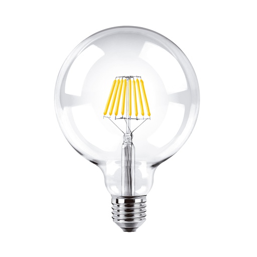 [93775] BULBO LAMP LED GLOBO 8W E27 FILAMENTOS LUZ CALIDA 3000K LUZ CALIDA DIM 1000LM 25000HS