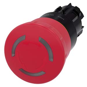 [100364729] PULSADOR GOLPE DE PUÑO PARADA EMERGENCIA ACT Ø40MM PLAST SIN CONTACTOS IP69K ROJO ILUMINABLE PULSAR-GIRAR   3SU1001-1HB20-0AA0