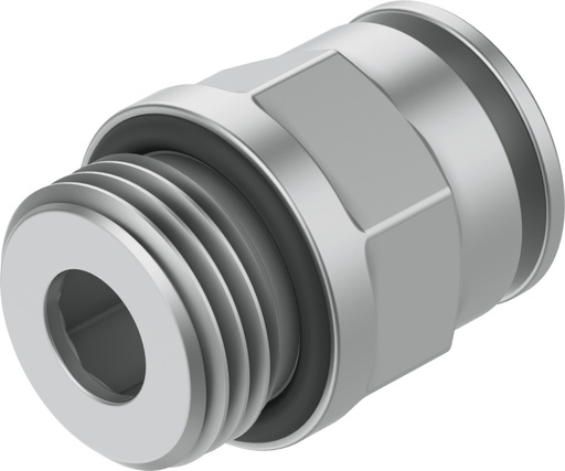 [NPQM-D-G14-Q6-P10] RACOR RAPIDO RECTO / ROSCA G1/4 - RACOR 6MM / LATON NIQUELADO - JUNTA NBR