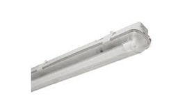 [94979] (DISCONT) ARTEF ESTANCO VACÍO P/LED TIPO FLUORESCENTE 2x 10W G13 SIN TUBOS, BASE Y DIFUSOR DE POLICARBONATO