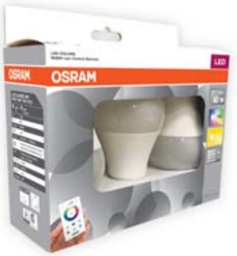 [95230] (CONSULTAR) LAMP LED COLORS A60 RGBW E27 15000HS C/CONTROL REMOTO (PACK DE 3 LAMPARAS + 1 CONTROL REMOTO)