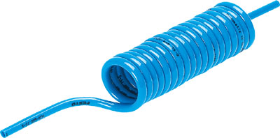 [PUN-12X2-S-6-BL] MANGUERA HELICOIDAL DE POLIURETANO - DIAM. EXT. 12MM / LONG. TRABAJO 6M / COLOR AZUL / RESIST. HIDROLISIS