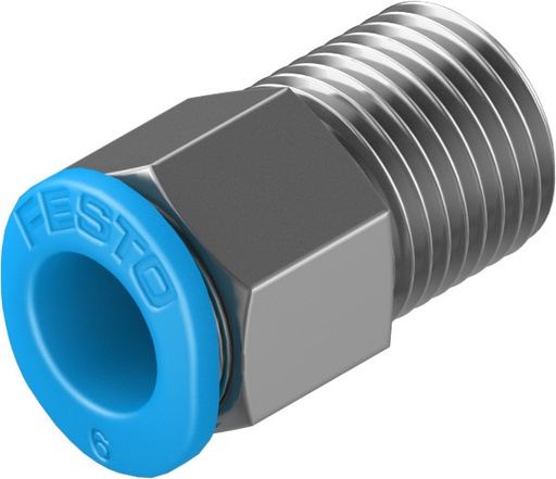 [QSM-1/8-6] RACOR RAPIDO RECTO / ROSCA R1/8 - RACOR 6MM / MINI