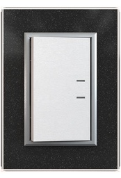[97443] TAPA CRISTAL NEGRO 5X10 CON BASTIDOR Y MARCO PLATA