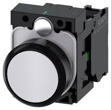 [100407277] PULSADOR ACT RAS BLANCO 1NA COMPLETA IP69K PLASTICO   3SU1100-0AB60-1BA0