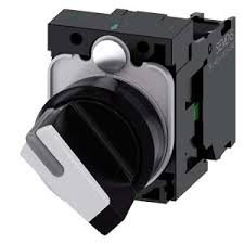[100349819] SELECTORA ILUMINABLE 2 POS C/ RETEN NEGRA SEÑALADOR BLANCO PLASTICO 1NA COMPLETA IP69K   3SU1100-2BF60-1BA0