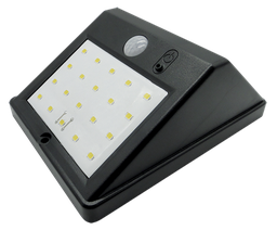 [191716] APLIQUE A LED DE EXTERIOR AUTONOMO SOLAR - 4W LUZ DIA 240LM IP65 C/SENSOR DE MOVIMIENTO BATERIA DE LITIO 5HS DE AUTONOMIA