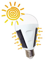 [191730] LAMP LED AUTONOMA SOLAR 10W E27 400lm LUZ DIA, BATERIA LITIO (3 HORAS A MAXIMA POTENCIA)