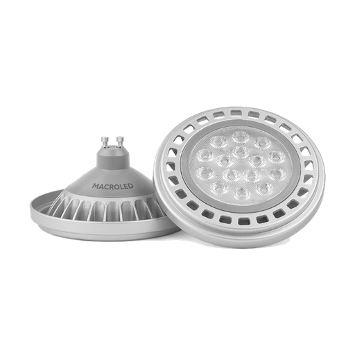 [99167] LAMP LED AR111 GU10 15W 220V LUZ CALIDA 2700K 1300LM 30000HS ALUM GRIS     DIMERIZABLE 