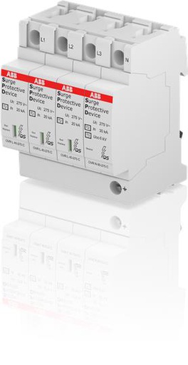 [OVR T2 3N 80 275 s P TS QS] DESCARGADOR TRIF TIPO 2 80KA UF=275V ENCHUFABLE C/ SEÑALIZACIÓN    OVR T2 3N 80 275 s P TS QS