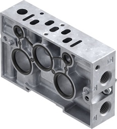 [161110] PLACA BASE DE ENLACE NAW-1/8-02-VDMA / ISO 15407-1/ CONEX NEU G1/8 / CONEXIONES LATERALES