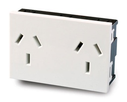 [100095] MOD TOMA 2P+T &quot;DOBLE&quot; 10A SIN DERIVACIONES BLANCO EASY FIT - ex codigo: 6994