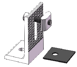 [193403] ANCLAJE DE TECHO EN FORMA DE PIE EN ELE DE ALUMINIO P/PANELES SOLARES