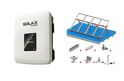 [193566] Combo/Kit Solar *Básico* monofásico 3.0KW SolaXPower + 7 paneles 450W con devolución de energía a la red on-grid (genera anualmente ~ 4700KWh) + wifi + estructura para techo plano