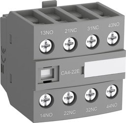 [100883] CONTACTO AUX 2NA+2NC MONTAJE FRONTAL CA4-22E P/CONTACTOR AF9 HASTA AF96