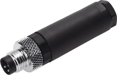 [192009] CONECTOR SEA-3GS-M8-S / RECTO / M8X1 - 3 CONTACTOS TIPO CLAVIJA / BORNES ENCHUFABLES / TENSION 0-60 VCA-VCC / P/ CABLES 0.5MM