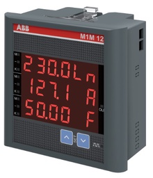 [102416] MULTIMETRO PANEL MULTIVARIABLE 96X96 CON DISPLAY - TENSIÓN, CORRIENTE, FRECUENCIA, FACTOR DE POTENCIA, POTENCIA Y ENERGIA ACTIVA - CONTADOR DE HORAS - SIN COMUNICACIÓN -, ALIM : 80/300VAC/DC   M1M 12