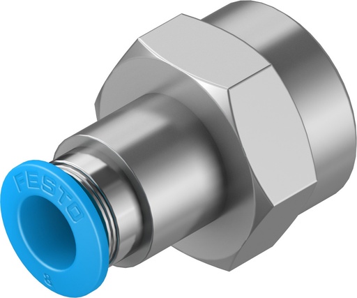 [QSF-3/8-8-B] RACOR RAPIDO RECTO / ROSCA INT. G3/8 - RACOR 8MM / C/ HEXAGONO EXT.