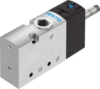 [VUVS-LT30-M32C-MD-G38-F8] ELECTROVALVULA / 3/2 NC / MUELLE MEC. / ROSCA G3/8 / NUCLEO STD 8MM / ACCION MAN. AUX. C/ ENCLAV.