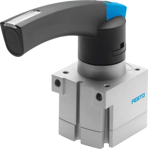 [VHER-P-H-B43E-B-G18] VALVULA A PALANCA / 4/3 CENTRO A DESCARGA / CAUDAL NOM. 800L/MIN / ROSCA G1/8 - CONEX. INFERIOR / EJECUCION POLIMERO