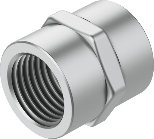 [NPFC-S-2G18-F] MANGUITO RECTO / ROSCA INT. G1/8 / LATON NIQUELADO